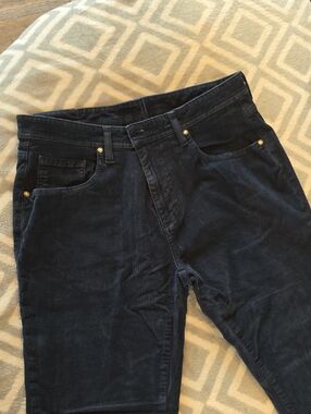 johnnie-O Men's Navy Corduroy Straight Jeans 33x34